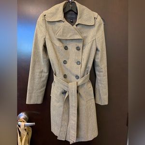 Banana Republic Plaid Trench Coat XS